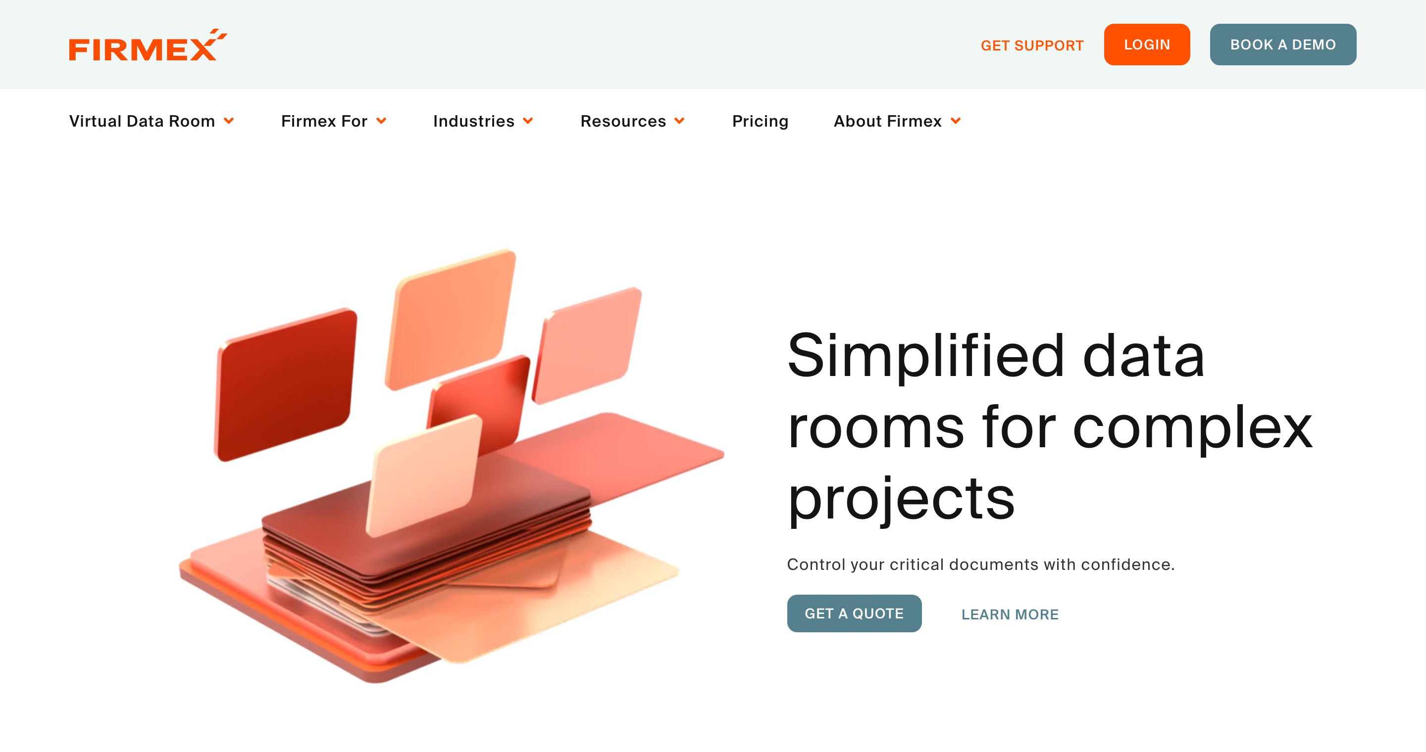 Firmex's homepage (firmex.com)