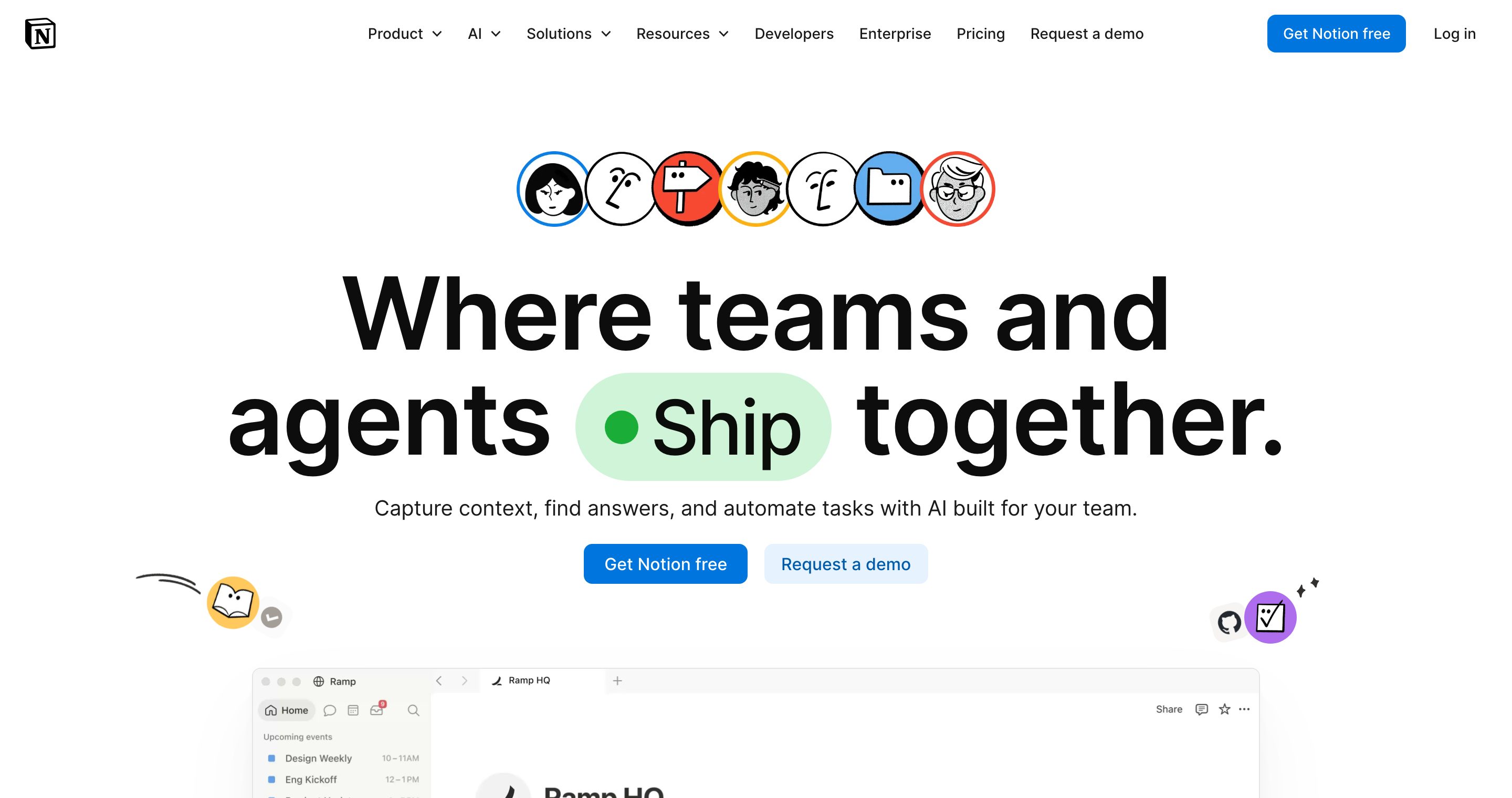 Notion's homepage (notion.com)